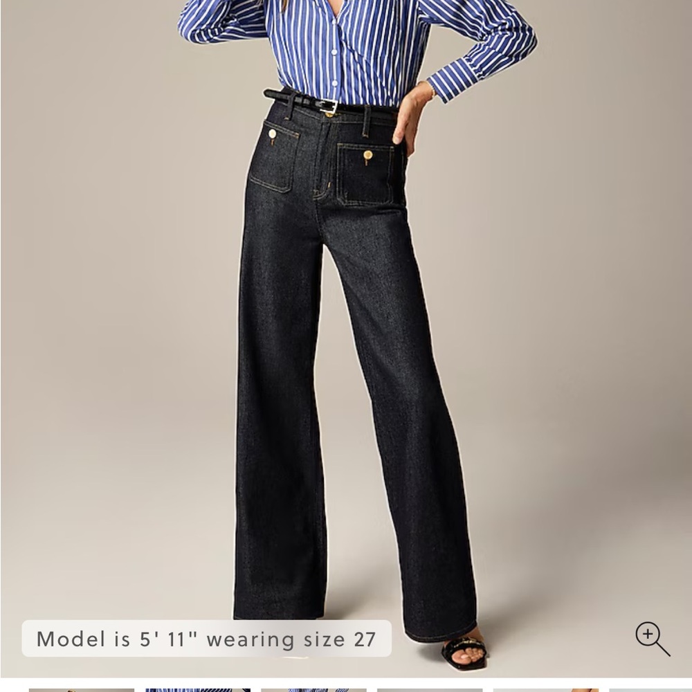 J Crew denim sailor trouser